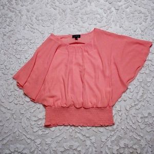 A. Byer Coral flowy top
